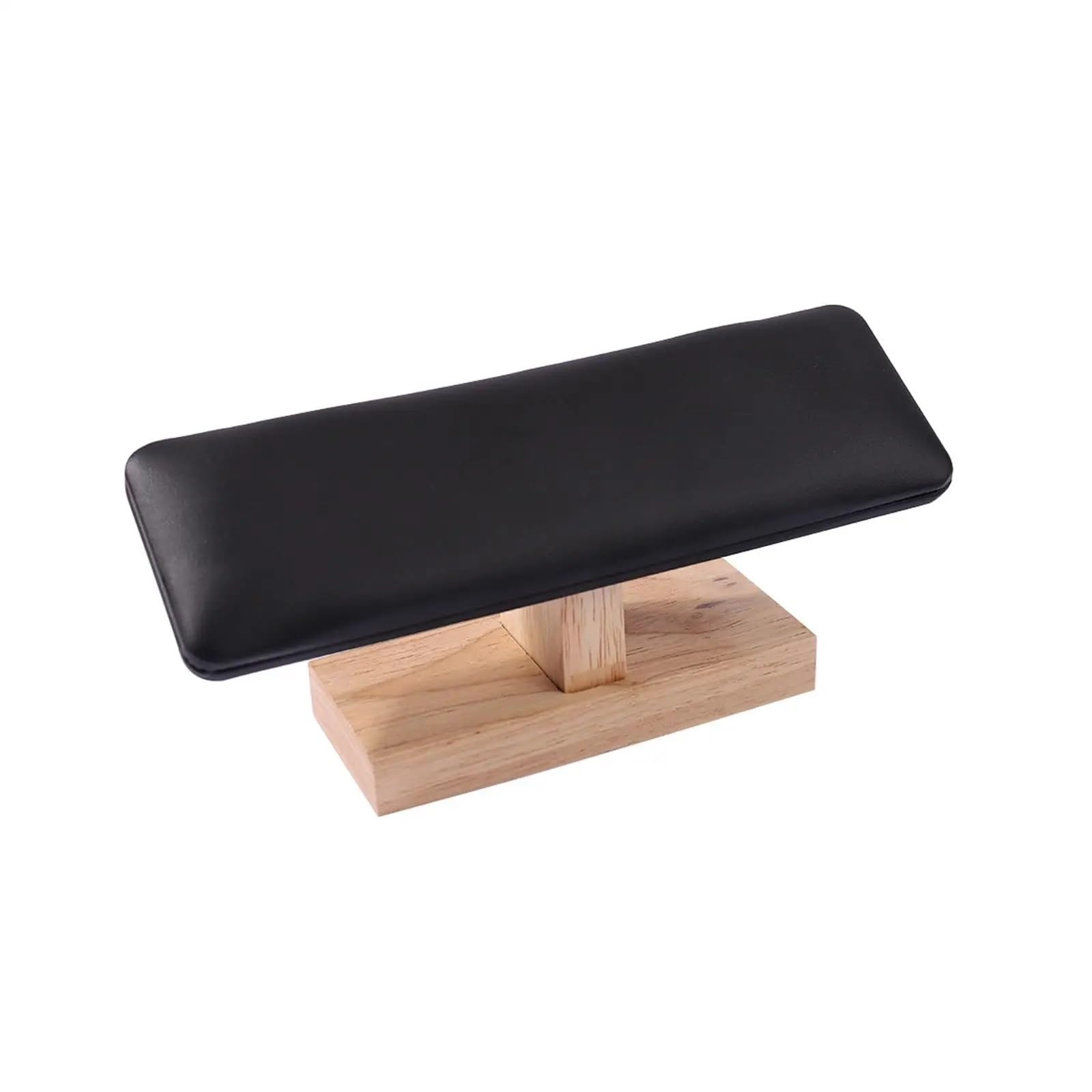 Reposabrazos para manicura Almohada de mano for decoración uñas, cojín antideslizante for reposabrazos manicura fácil limpieza, reposamanos cuero PU for salón casa(Black)