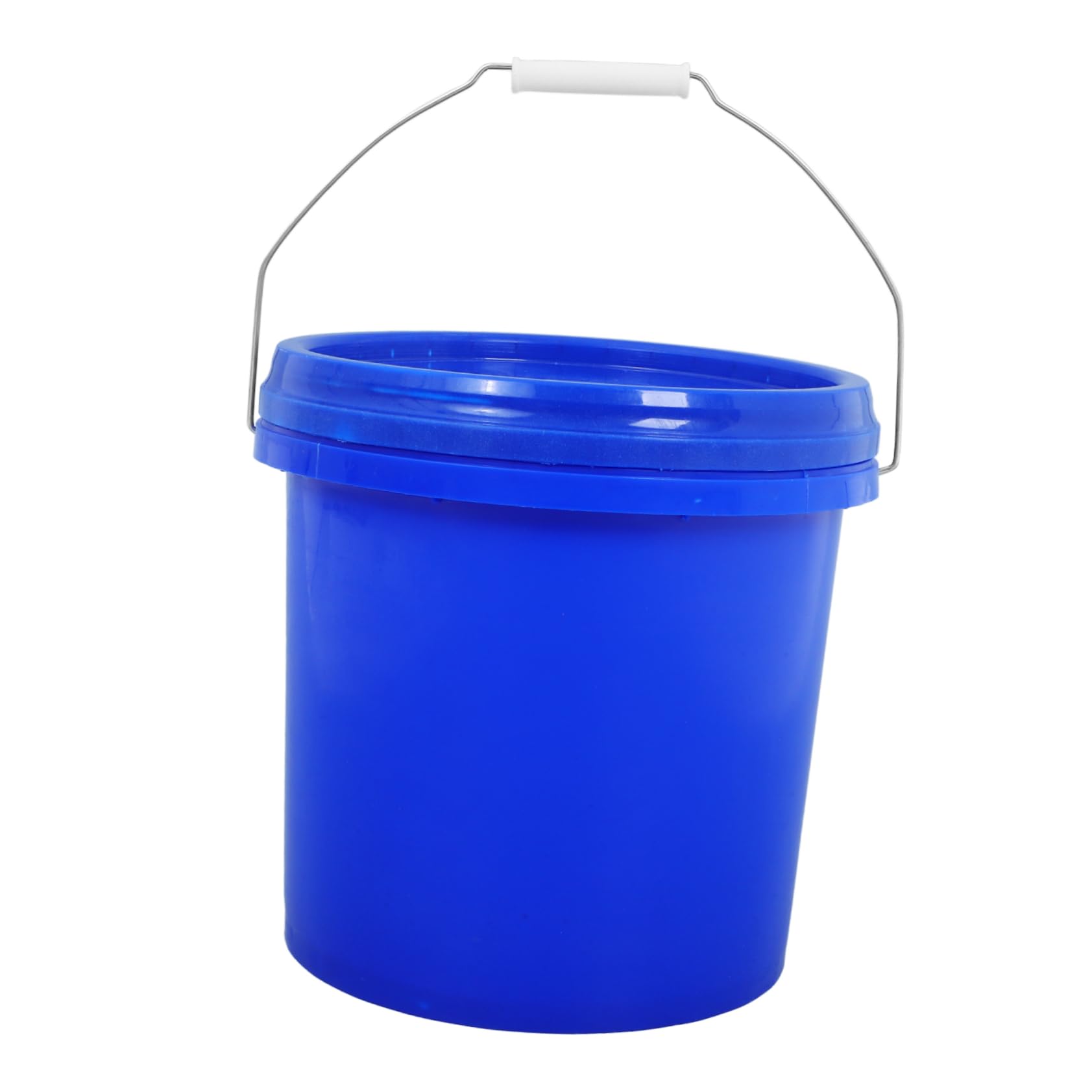 Secchio di Plastica Sigillato Blu 10l con Coperchio per Alimenti