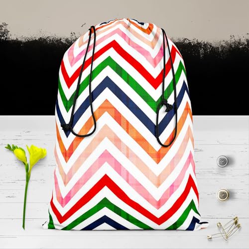 Image of ArtzFolio Chevron D1 | Reusable Sack Bag | Bag for Gym, Storage, Vegetable & Travel