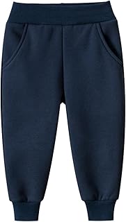 Pantalones Térmicos Polar Niños Deportivos Casuales Invierno Sólido Confortable Ajuste Actividades Exteriores