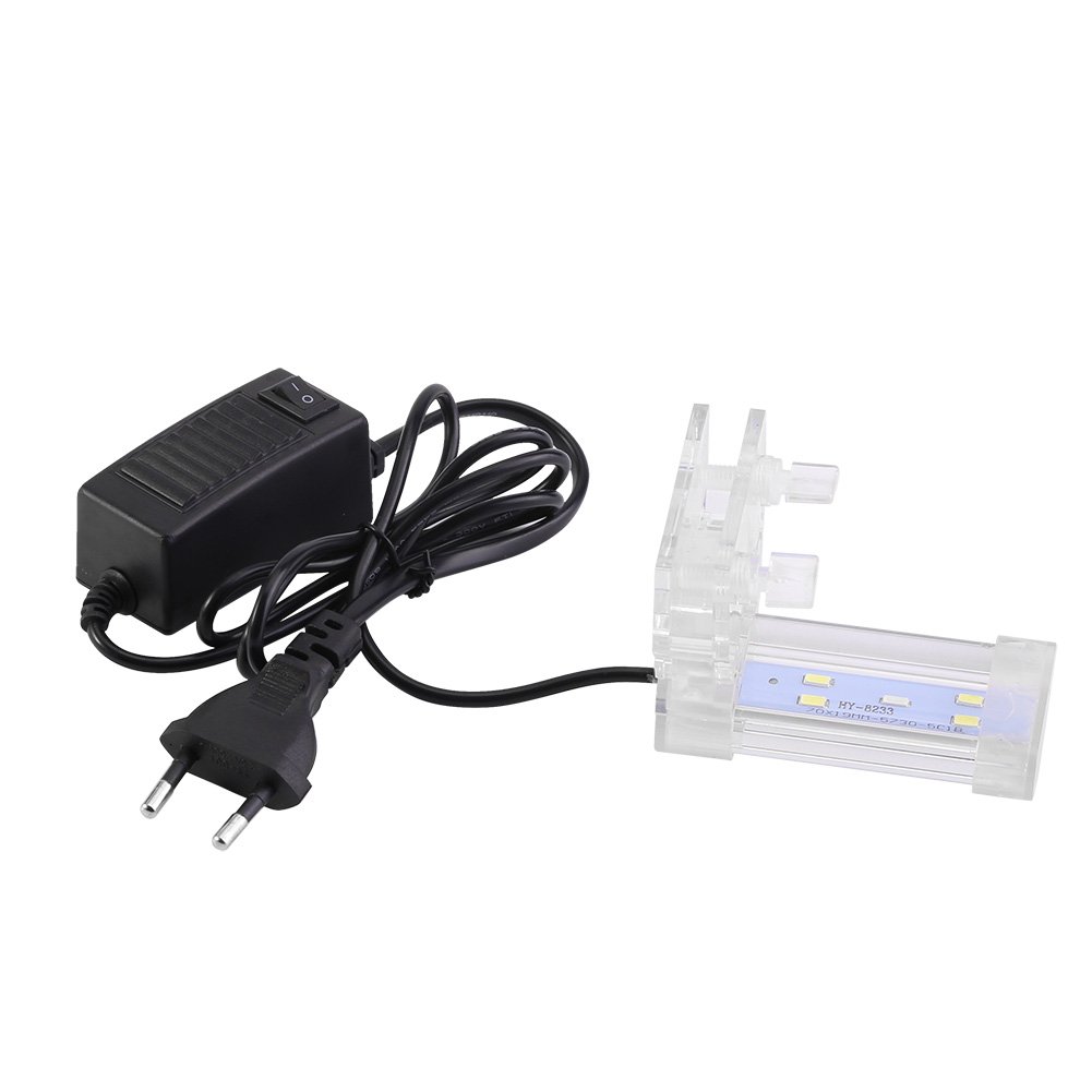 Fdit LED Luz Tanque de Peces Iluminación para Decoración de Acuario Lámpara de Burbujas Resistente Agua Acuario Lámpara de Planta Crece(080#1)