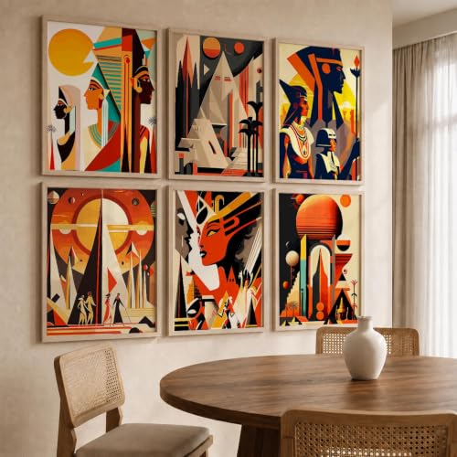 Image of kotart Premium Digital Paintings with Frame for Home Decoration - Painting for Living Room Bedroom Office Room Decor - Painting for Wall Decoration - Pack of 6 (Art 5, 13x17 inch)