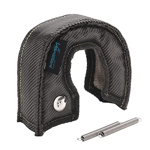 HiwowSport Carbon Fiber Turbo Blanket T25 Cover Turbocharger Heat Shield Cover Fastener Springs for T25