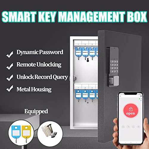 Smart Password Key Box, Key Cabinet Manager,Large Key Storage Cabinet With Lock,Color Key Label Sticker And Hook (Color : Black, Size : 72) #TOP1