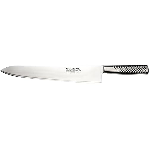 Global 12 inch Forged Heavyweight Chef's Knife - Japanese Stainless Steel, Razor-Sharp Edge, Made in Japan, GF-35