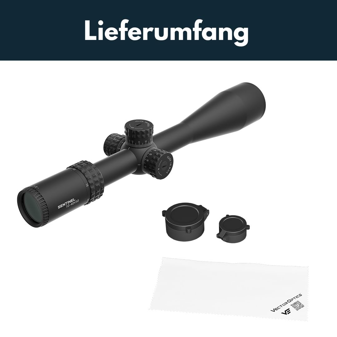 Vector Optics SCOL-58 Sentinel-X Pro 10-40x50 SFP Cannocchiale per Benchrest 25 m