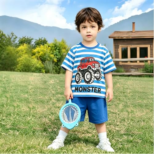 Image of Toddler Boys T-shirt and Shorts Set 4 PCs Outfit Baby Summer Clothes