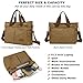 ALUWU Women's Canvas Tote Bag Work Shoulder Crossbody Bags Vintage Multi-pocket Handbags Large, Brown