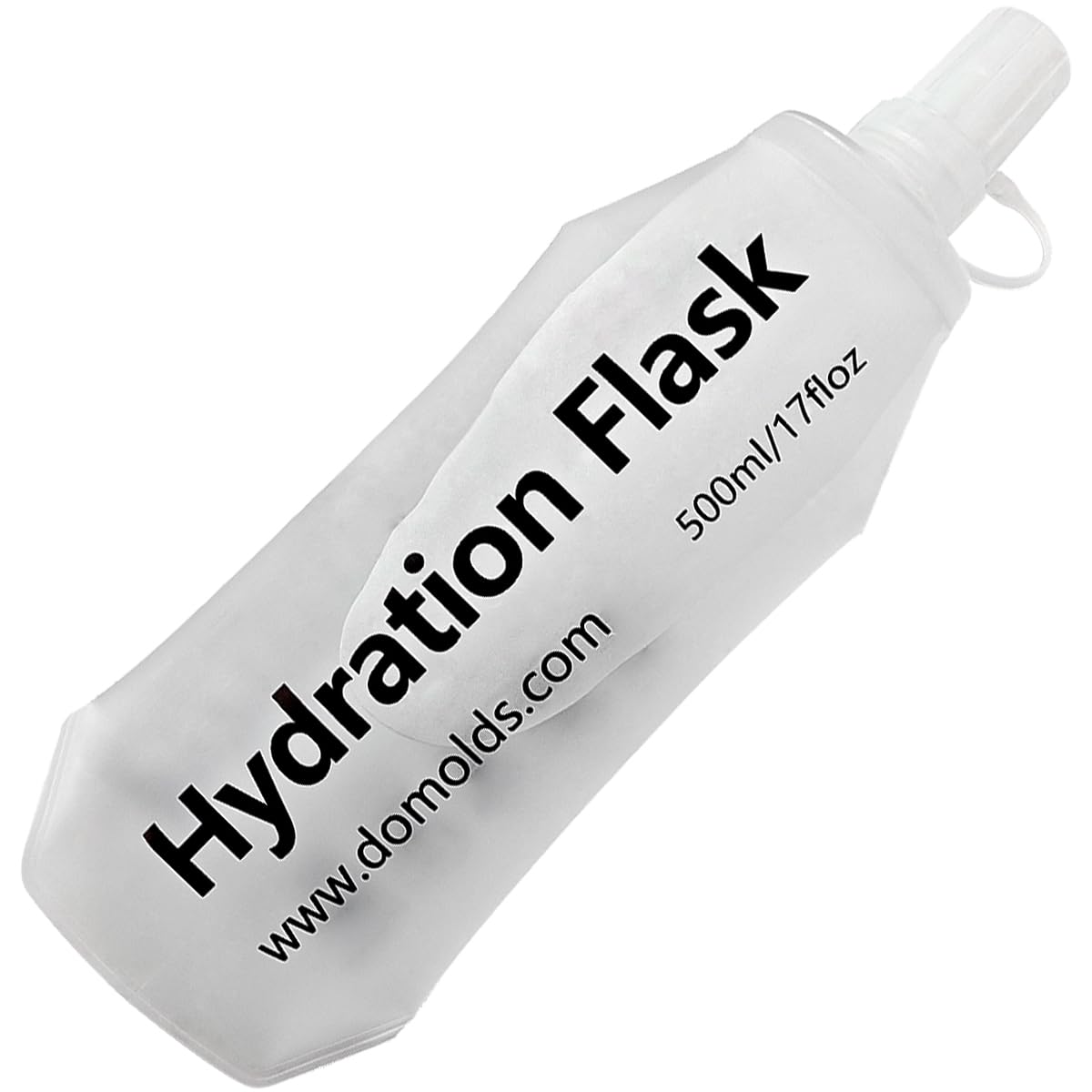 CXWLJL 500ml Soft Flask Water Bottle Running Soft Flask Reservoir Handheld Folding Hydration Pack Hiking Cycling Climbing - White