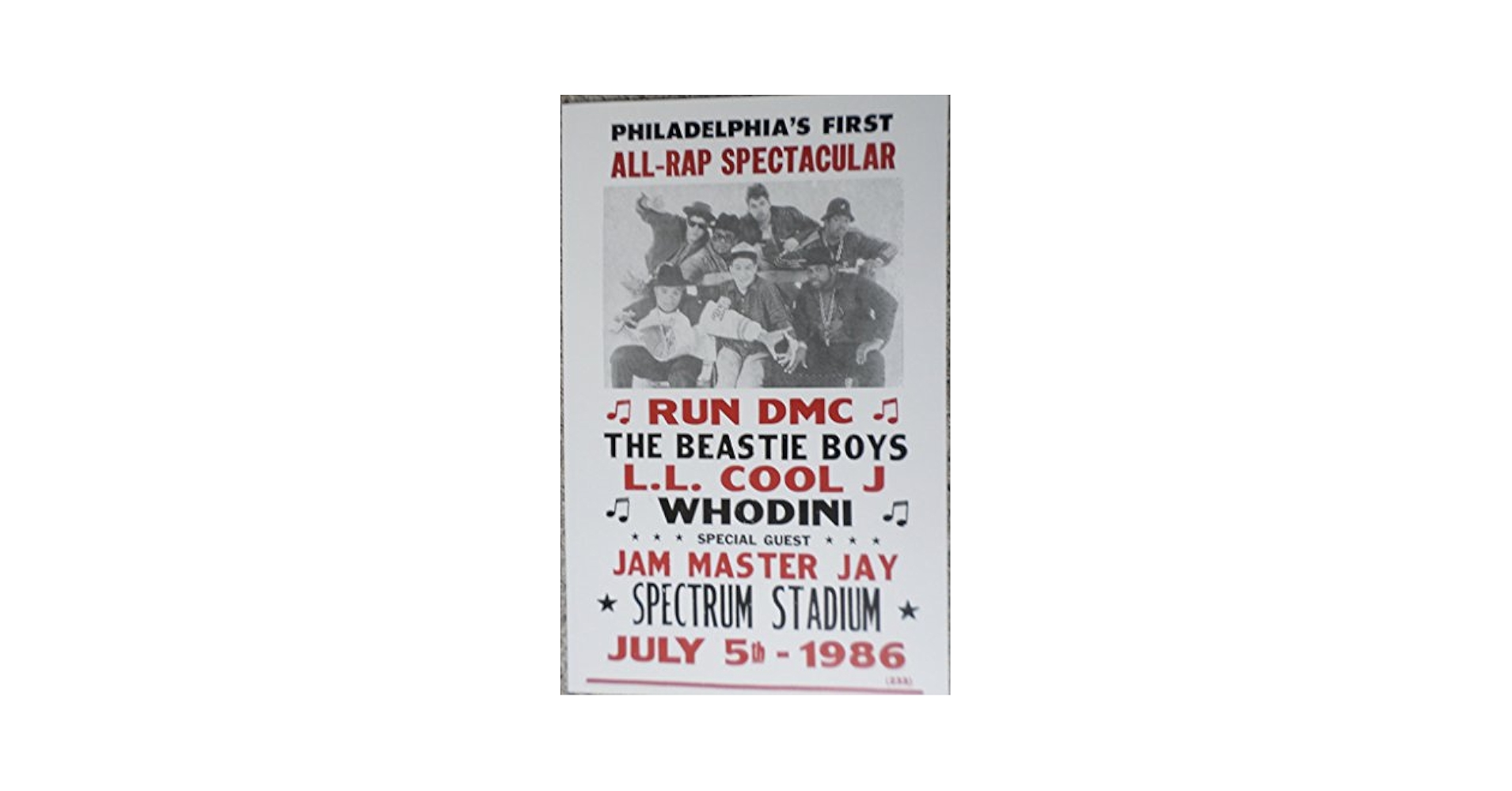 RUN DMC, The Beastie Boys, L.L Cool J, Whodini and Jam
