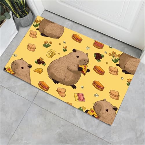 Paillasson Capybara Pizza tapis lavable intérieur extérieur - 3