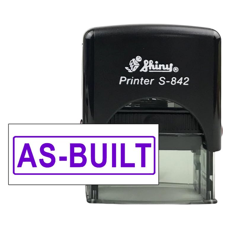 Stampcrafters Shiny S-842 AS-Built Self Inking Office Stamp Refillable Personalized Rubber Stamp.