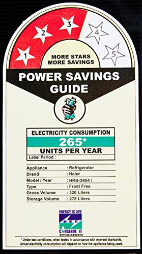 Image of Haier 320 L 3 Star Frost Free Double Door Refrigerator(HRB-3404PKG, Black, Bottom Freezer)