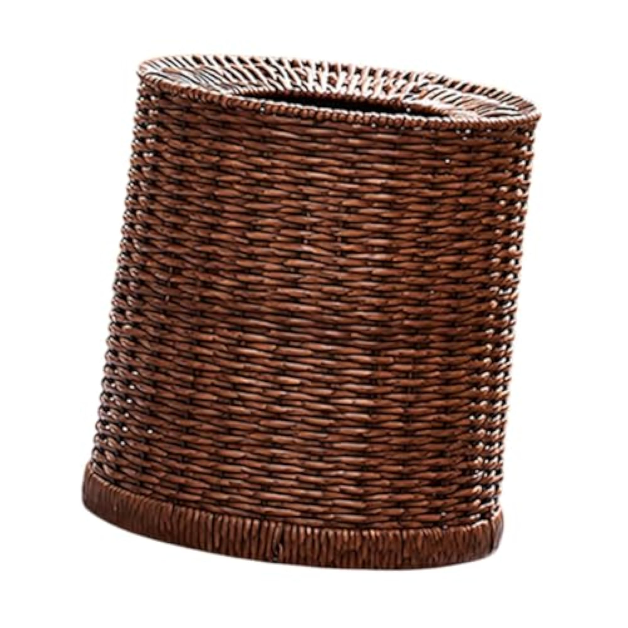 Imitation Rattan Trash Can for Home