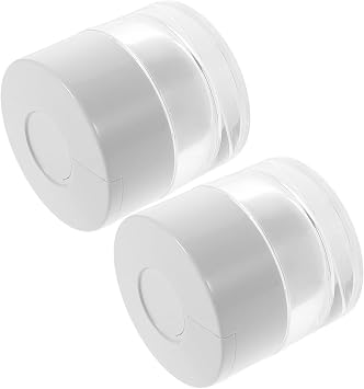 2pcs Mini Refillable Makeup Jars with Integrated Spoon Lids Portable Cosmetic Containers for Creams Lotions Face Masks Travel Skincare Storage