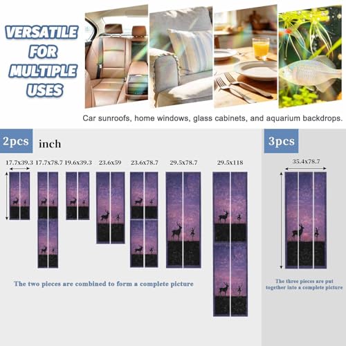 Vinilo Decorativo para Ventanas Purple Ombre 19.6x39.3 pulg miniatura 5