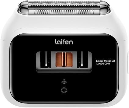 Laifen P3 3-Blade Travel Electric Shaver for Men Face, Dry&Wet White Razor