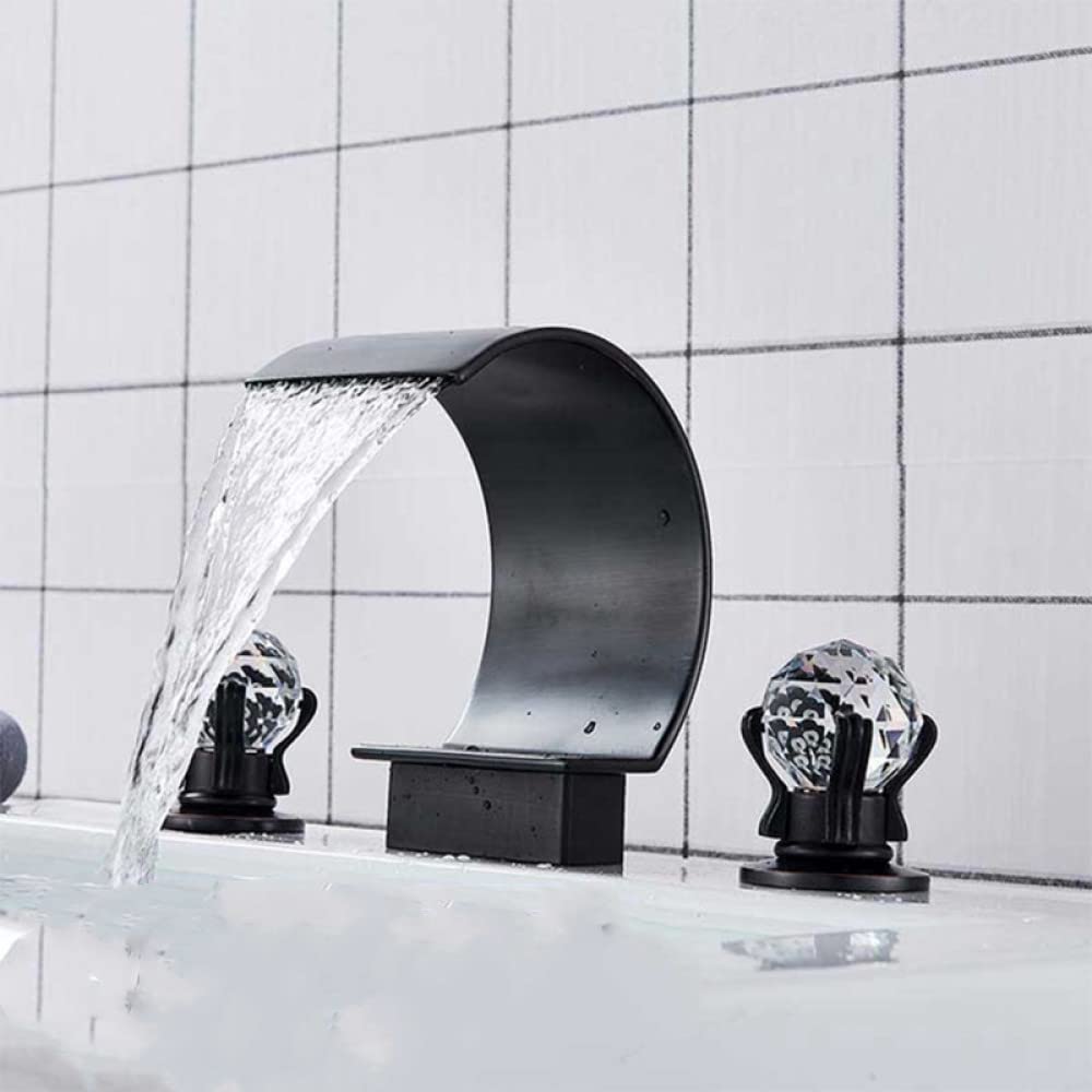 Mitigeur d'évier de salle de bain cascade doré pour une ambiance spa à la maison