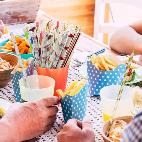 50 pitillos de papel biodegradables para Navidad miniatura 4