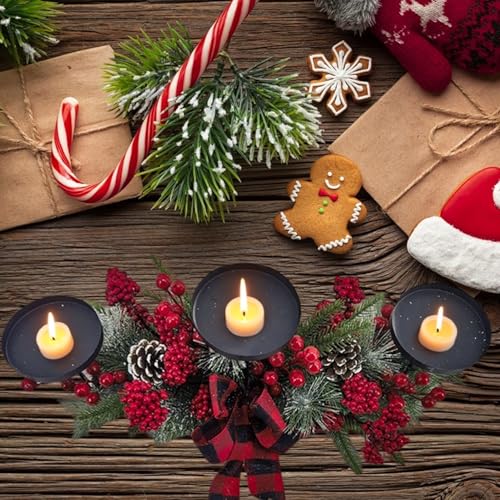 Centres de table de Noël stables pour sécuriser vos bougies de réveillon - 6