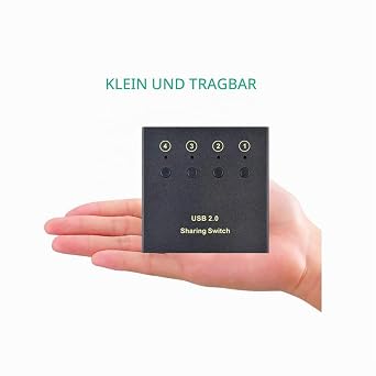 USB Switch for 4 Computers and 2 Devices - 2.0 Peripheral Switch for Mouse Keyboard Scanner Printer