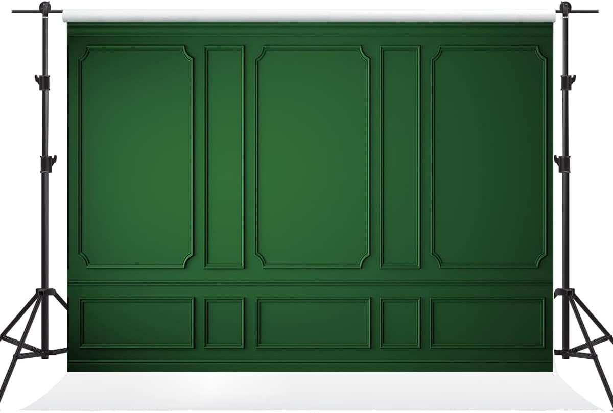 Kate 8×8ft Green Photo Backdrop Classic Interior Gypsum Line Microfiber Empty Room Photography Background Photo Studio Props for Photographer Pictures Videos