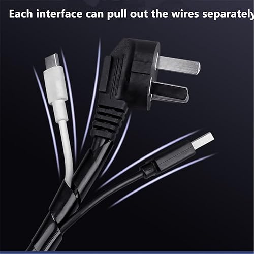 Miniatura 2 de Envoltura de alambre en espiral, 14 de pulgada y 16 pies, color negro, funda para manguera, alambre de encuadernación para PC, TV, computadora,