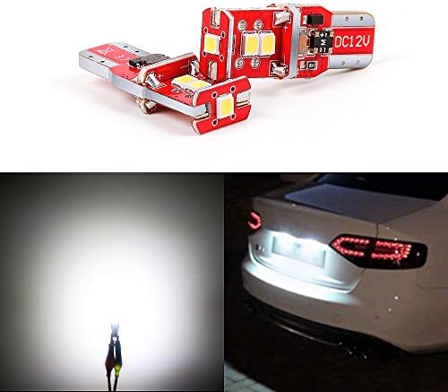 XSPEED 194 192 LED Light Bulb 800 Lumens Extremely Bright Canbus Error Free RX-Chips 168 2825 W5W T10 LED Bulbs Xenon White 6000k For Car Interior Map Dome Side Marker Lights License Plate Light