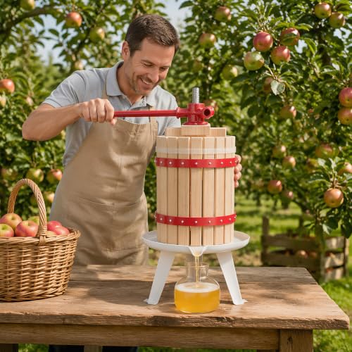 Foto von ACXIN 6L Obstpresse Weinpresse, Fruchtpresse Maischepresse mit Handkurbel