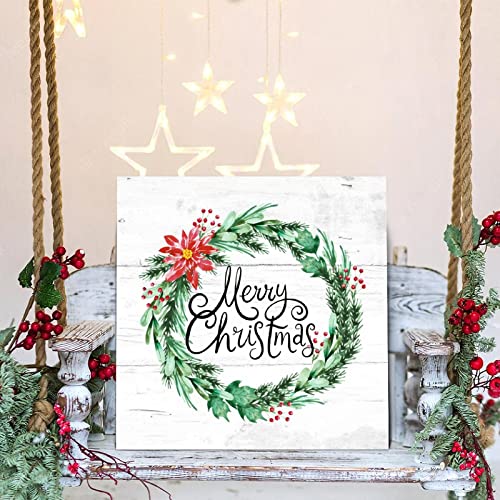 Panneau mural de Noël en bois rétro pour salon de 30.5 cm - 5