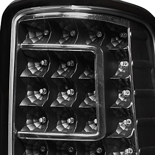 AKKON - For 2000-2006 Suburban Tahoe Yukon XL Denali Liftgate Model Style G2 Black C-Sty LED Tail Lights Brake Lamps Pair