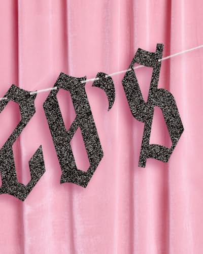 Image of xo, Fetti RIP to My 20s Fringe Banners - 1 Black Glitter & 1 Iridescent Fringe, 5.5 Ft. | Birthday Decorations, Bday Party Sign, 30th Photoshoot Backdrop, Dirty Thirty Funeral Decor