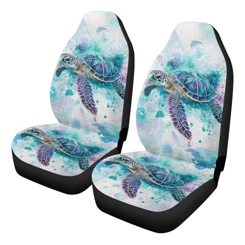 Housse de siège auto tortue bleue 52x138cm pour sièges avant de berline et SUV