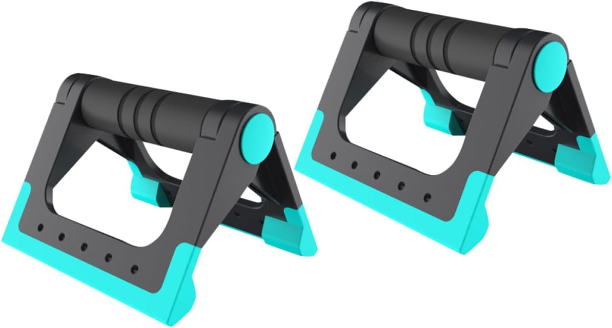 Push-up Rack and Push-up Bars Set, Blue Indoor Exercise Fitness Equipment, Non-slip Push-up Stands for Home Strength Training and Workout