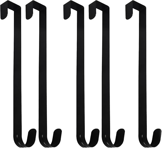 yvsay 5pcs Hooks Wreath 12in Wreath Door Hanger, Christmas