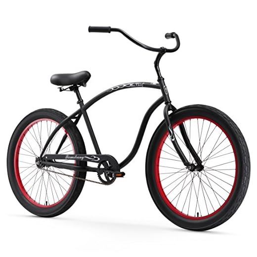 Firmstrong Chief 3.0 Man Single Speed Beach Cruiser Bicycle, 26-Inch/XX-Large, Matte Black