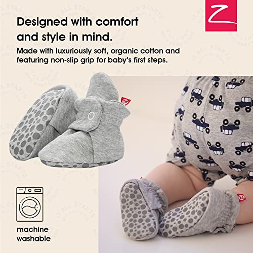 Zutano PG03-GRHE-12M Unisex Organic Cotton Baby Booties thumb #1