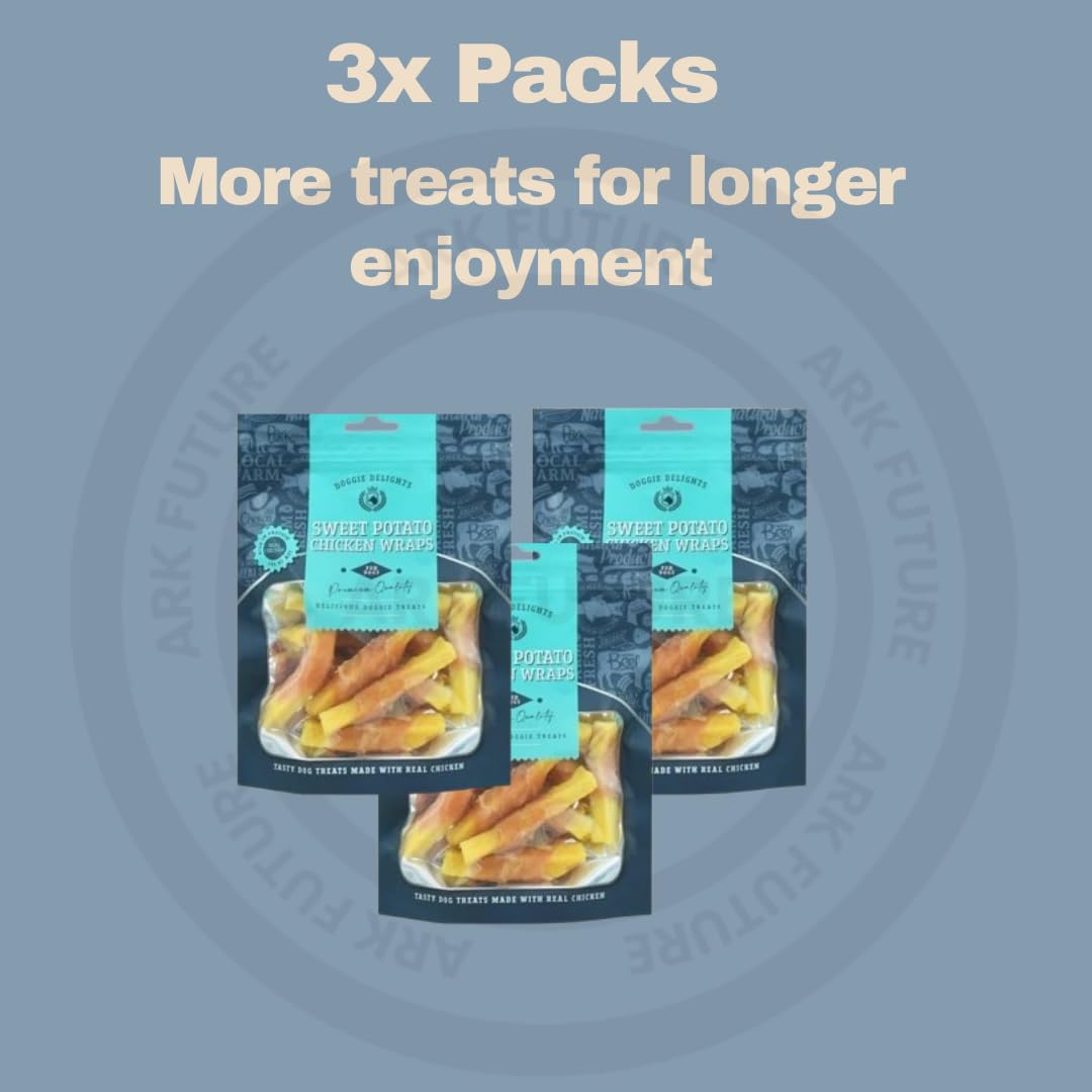 Ark Future Pack of 3 Doggie Delights Dog Treats - Sweet Potato & Chicken Dog Snacks, 1 count (Pack of 3) - Image 3