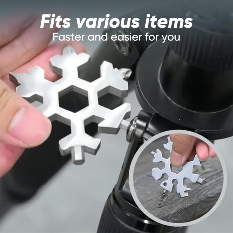 Miniatura 3 de 18-in-1 Snowflake Multi-Tool, Stainless Steel Compact Multitool for Everyday Use, Outdoor Adventures & DIY Projects (3PCS(Sliver+Black+Golden),