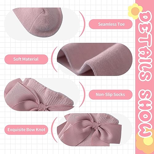 Zando Baby Girl Cotton Knee High Socks - Cute Ruffle Socks for Toddler Girls, Infant Uniform Stockings Seamless2