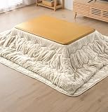 タンスのゲン こたつ布団 2点セット【対応こたつサイズ：幅105-120×奥行75-90cm】長方形 掛布団 敷布団 中綿2.0kg フランネル こたつ用布団 洗える 61140514(110717)