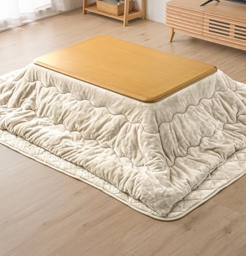 タンスのゲン こたつ布団 2点セット【対応こたつサイズ：幅105-120×奥行75-90cm】長方形 掛布団 敷布団 中綿2.0kg フランネル こたつ用布団 洗える 61140514(110717)の商品画像（Amazon）