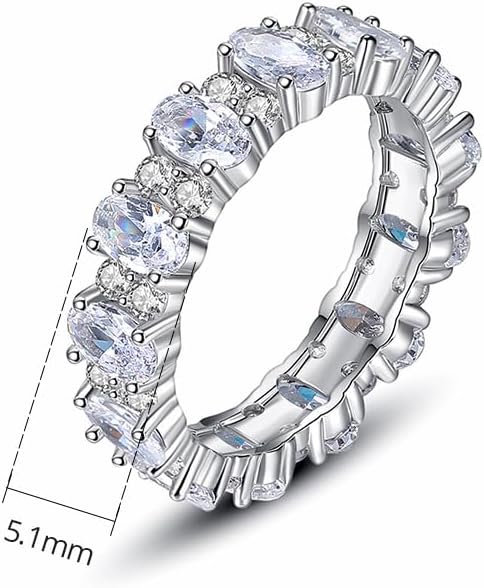 Oval Cut Moissanite Wedding Band in 14K Gold, Extraordinary Engagement Ring for Bridal,Unique Gift for Women