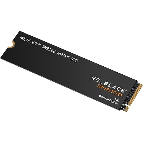 WD_BLACK 4TB SN8100 NVMe SSD Internal Solid State Drive - Gen 5 PCIe 5.0x4, M.2 2280, Seq. Read Speeds Up to 14,900 MB/s, Best for AI Applications, Gaming, and Video Editing - WDS400T1X0M