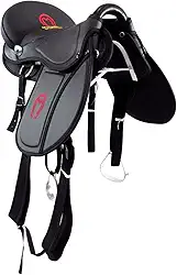 Sela de Cavalo Australiana Mangalarga Soft Preta Simples 16 Polegadas Passeio