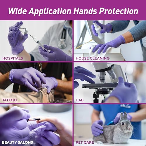 medpride powder-free nitrile exam gloves iris blue medium box100