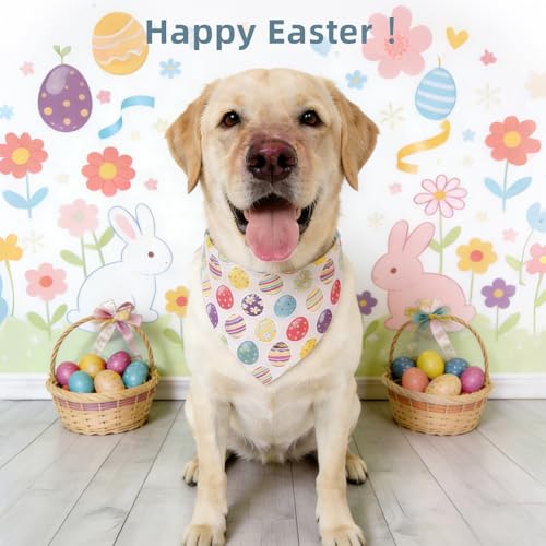 10PCS Holiday Dog Bandanas Set, VIPITH Dog Scarf Bandana for Large Dogs Cats Boy Girl, Easter Mothers Day Fathers Day 4th of July Halloween Thanksgiving Christmas Birthday Dog Bandanas(Size L) - Image 6
