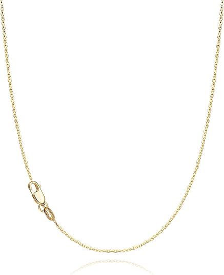 Gold Plated Sterling Silver Chain Necklace: Non-Tarnish and Durable
