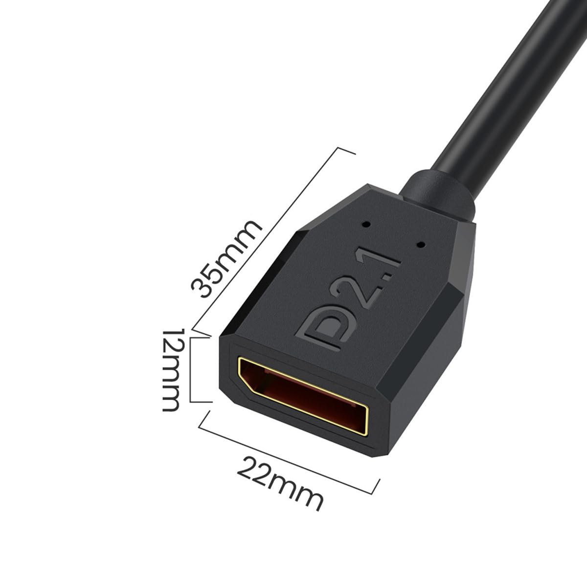 PIIHUSW DisplayPort Extension Cable Supports 16K@60Hz,8K@60Hz Display Port 2.1 Male to Female Cable, 52Gbps DP to DP Extended Cord for Gaming Monitor, Graphics, PC 15cm (Right)