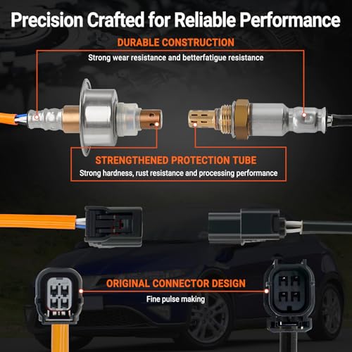 Oxygen Sensor Upstream Downstream O2 Sensor for 2007-2011 Honda Civic DX EX LX 1.8L L4 Replacement for 234-9124, 234-4350, 36531-RNA-J01, 36532-RNA-A01